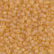 Miyuki rocailles Perlen 8/0 - Matte transparent light topaz ab 8-132FR